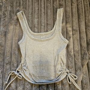 Gilly Hicks Gray Sleep Top with Side Ties